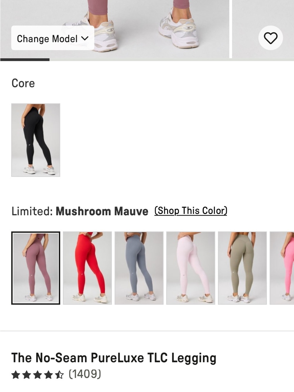 Fabletics Legging - Mushroom Mauve